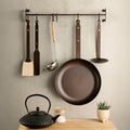 Netherton Black iron Pan and Utensil Rail