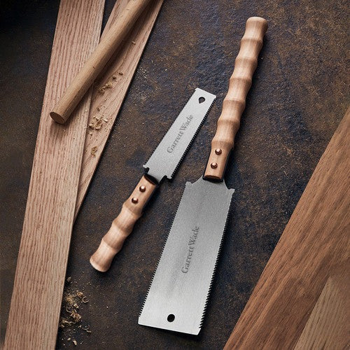 Two Japanese-Style Razor Saws With Beechwood Handles