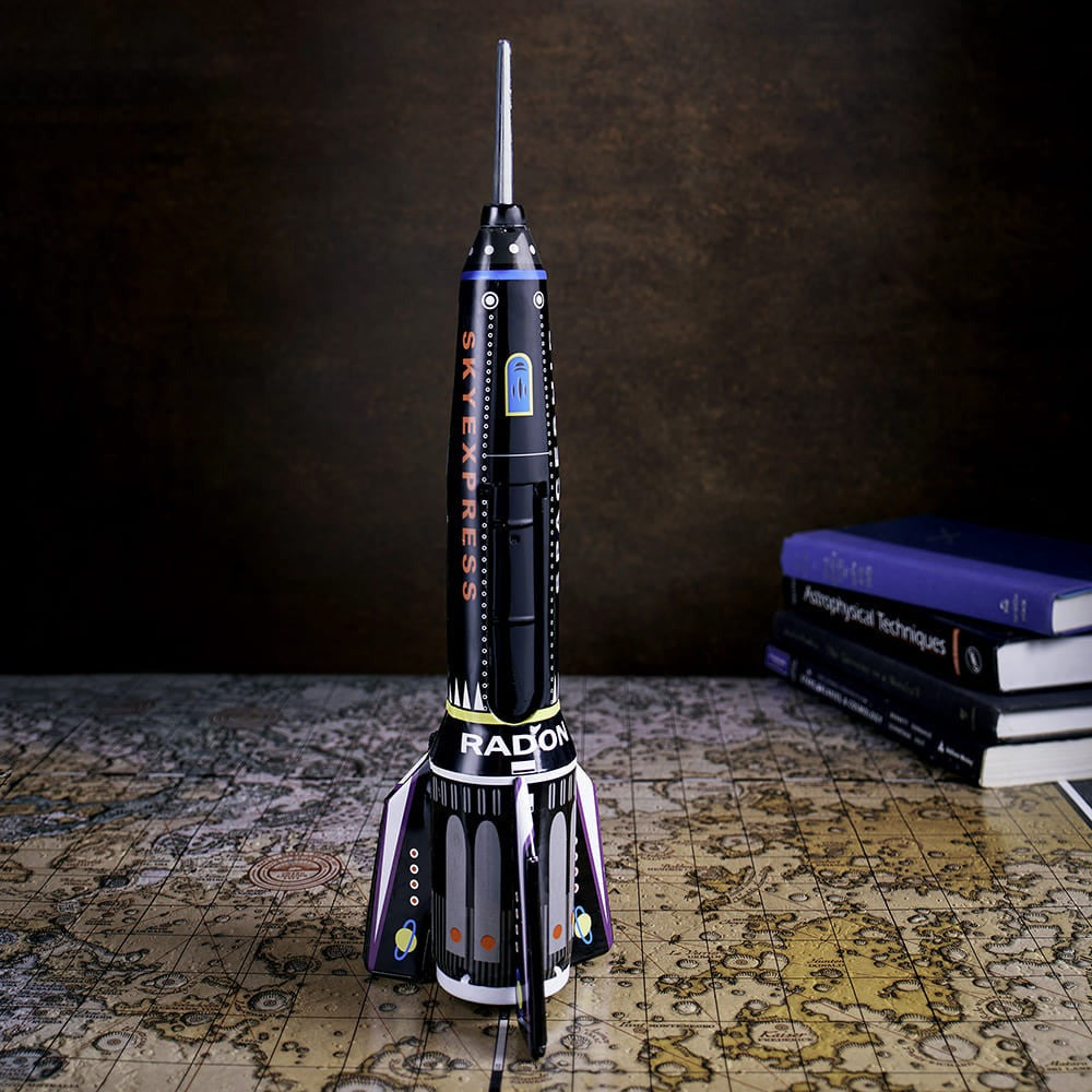 Retro Tin Rocket - Black