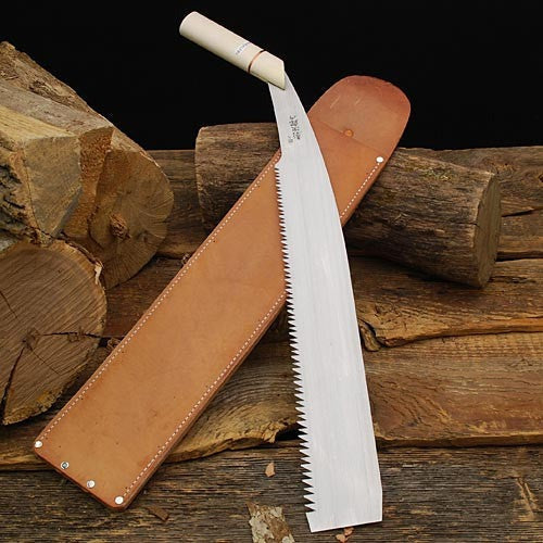 Japanese Log Saw And Leather Case