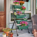 5-Tier Vertical Planter with Wheels - Hunter Green
