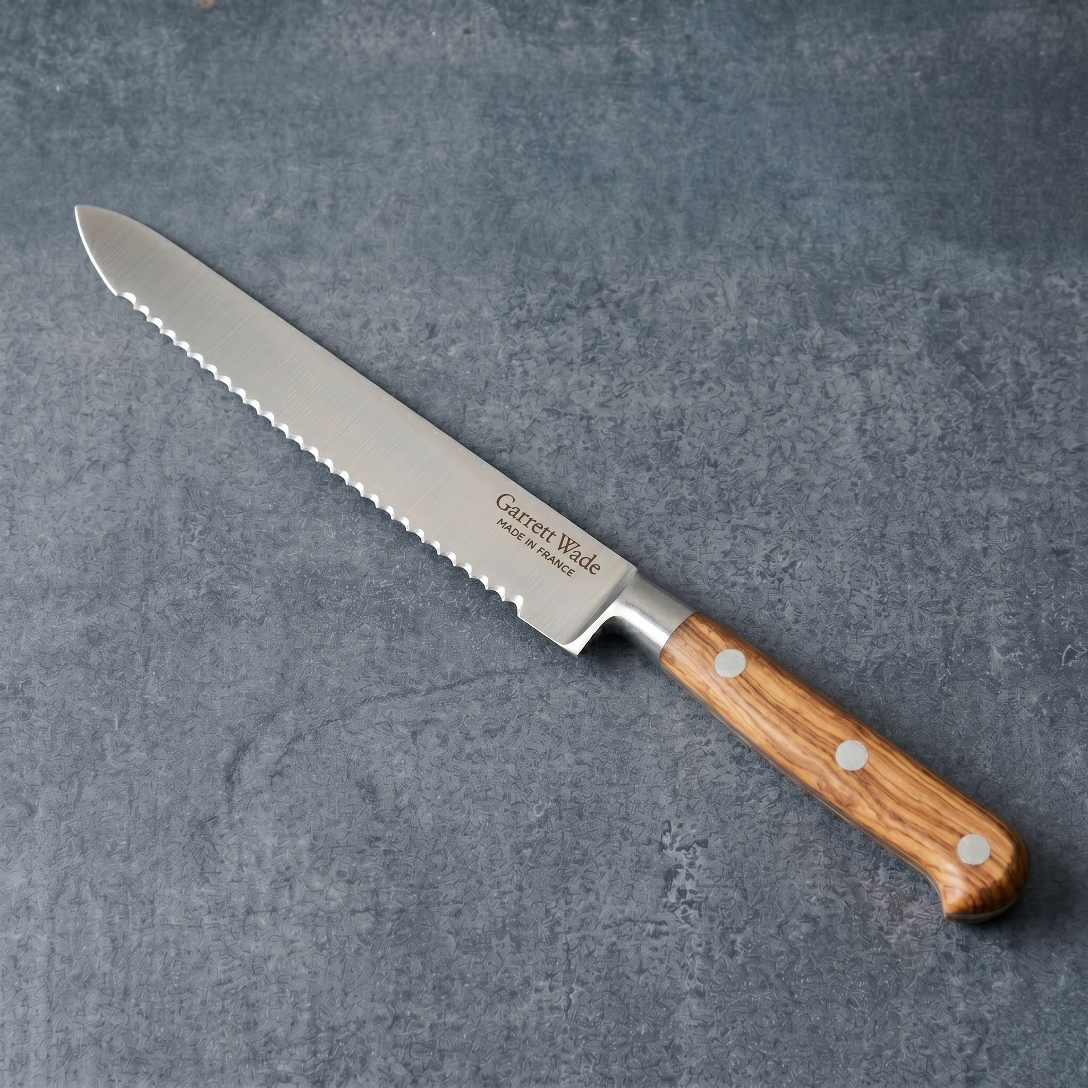 Serrated Utility Knife 12cm Olivewood