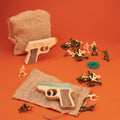Toy Rubber Band Rifle w/ Soldiers